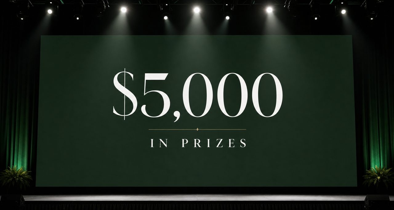 $5,000 prize on a conference screen
